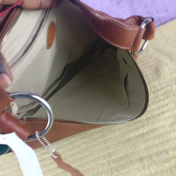 ROOTS Carly Tote Genuine Vegetable tanned 100% Natural Leather Shoulder bag new! - Picture 15 of 16